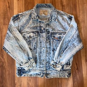 vintage Jordache acid wash denim jacket